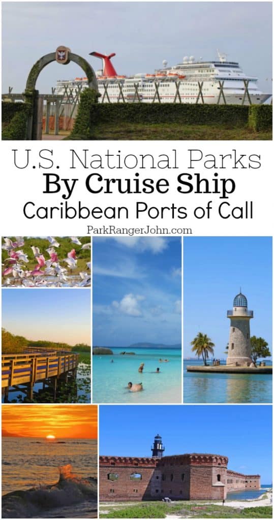 Cruising to America’s National Parks- Caribbean Ports of Call. Start planning a Caribbean Cruise while also visiting some of America's best National Parks including Everglades National Park, Dry Tortugas National Park, Biscayne National Park, Canaveral National Seashore and many more #caribbeantravel #cruisetravel #nationalparks #floridanationalparks