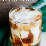 Iced Irish Coffee over a cocktail in a rocks glass