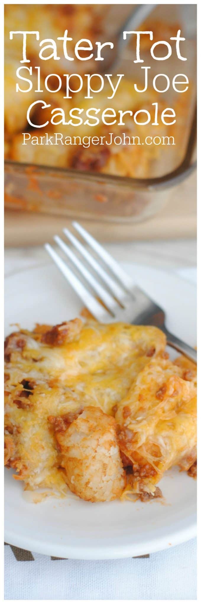 Easy homemade Tater Tot Sloppy Joe Casserole Recipe your family will love! So easy to make! The perfect comfort food made in the oven.