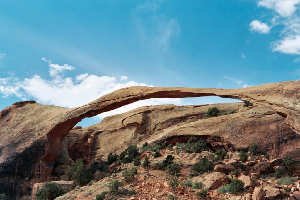 Seven Epic hikes in Arches National Park Utah! Hikes include Delicate Arch, the Devils Garden, the Fiery Furnace, The Windows, Sand Dune Arch, Balanced Rock and Wall Street. 