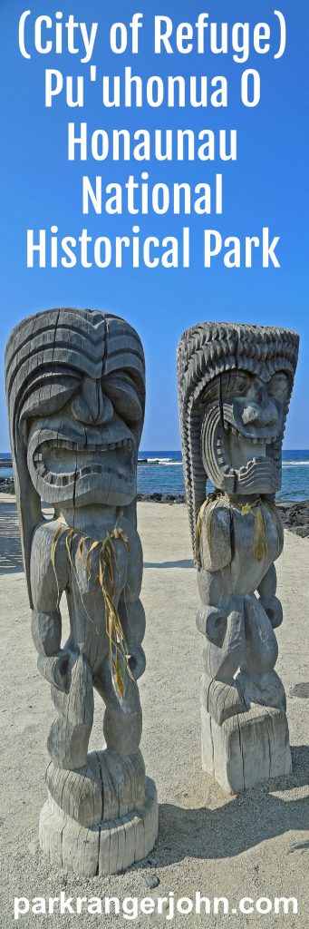 Pu'uhonua O Honaunau, also known as The City of Refuge Hawaii is a National Historic Park. THis is a sacred place for Hawaiians and takes you into the culture of Hawaii #cityofrefuge #placeofrefuge #hawaii #PuuhonuaOHonaunau