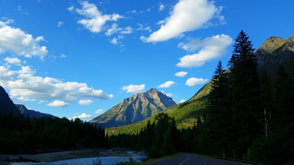 Driving in Glacier National Park