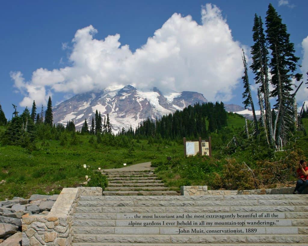 John Muir Quote at Mount Rainier National Park