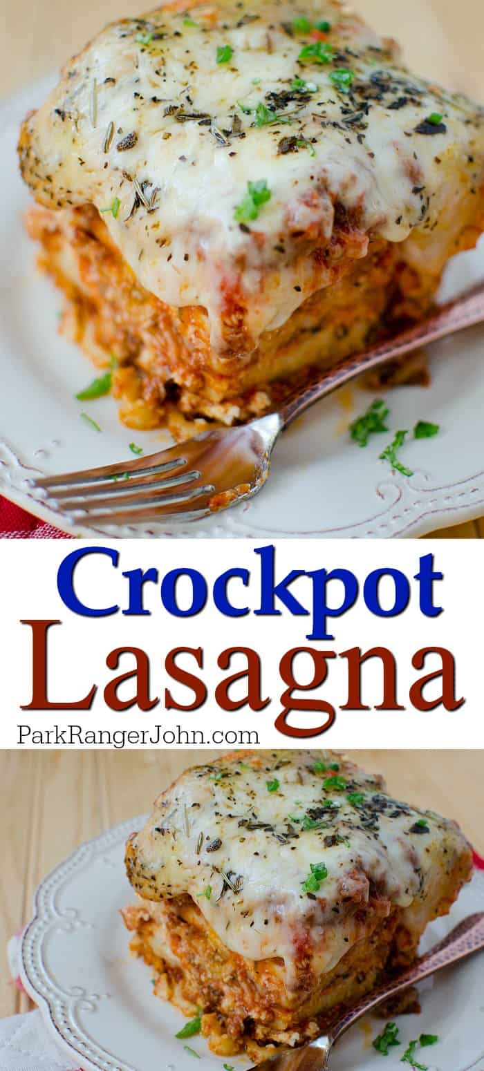 Easy Slow Cooker Crockpot Lasagna Recipe | Park Ranger John