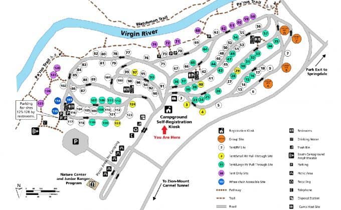 South Campground Map as of 10.1.2017