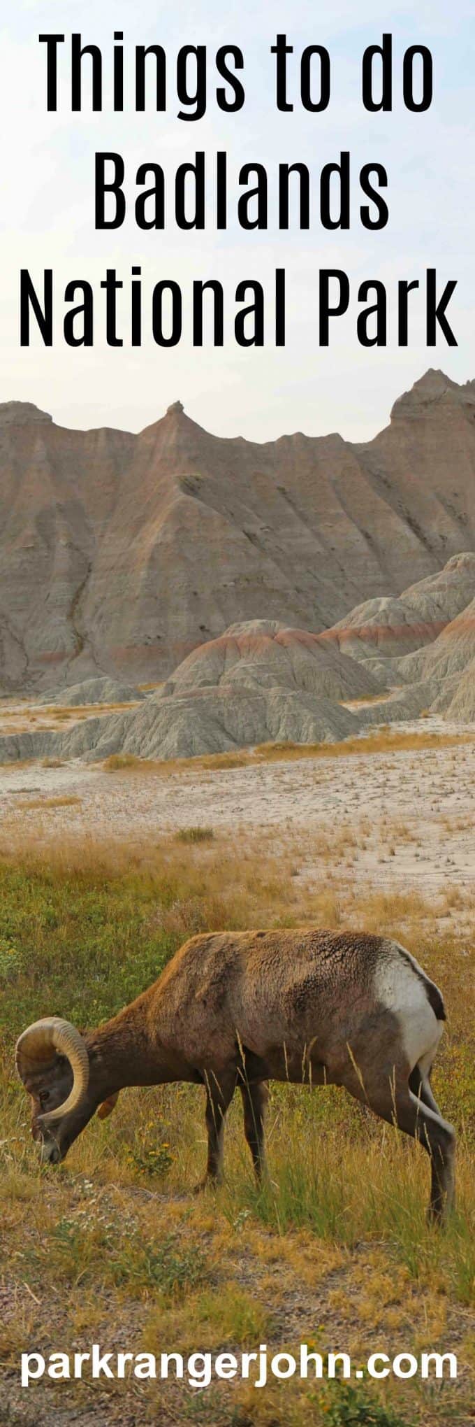 Things to do at Badlands National Park in South Dakota include Road Trips/Auto Touring, Photography, hiking, where to see sunrise and sunset, wildlife viewing plus visit nearby Wall Drug and Minuteman Missile National Historic Site. #badlands #nationalparks #blackhills #southdakota