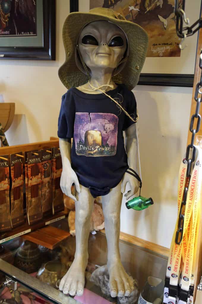 Alien in the Devils Tower Gift Shop - Park Ranger John