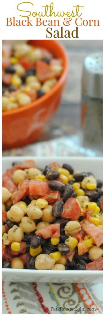 This Southwest Black Bean and Corn Salad Recipe is easy & simple to make. It has several fresh ingredients like cilantro, lime juice and Olive Oil. #southwest #bean #salad #recipe