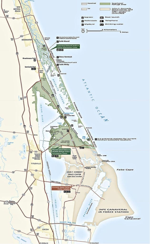 Canaveral National Seashore Map