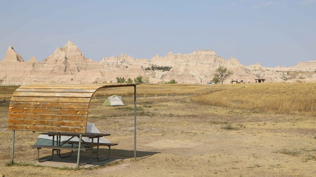 Badlands National Park Campgrounds Camping in South Dakota. Camping is a great way to travel and explore the badlands on the All-American mid-west road trip! #badlands #camping #nationalpark #roadtrip