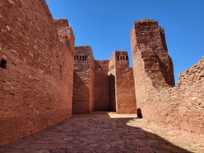 inside the Quarai ruins in Salinas Pueblo Missions National Monument, New Mexico