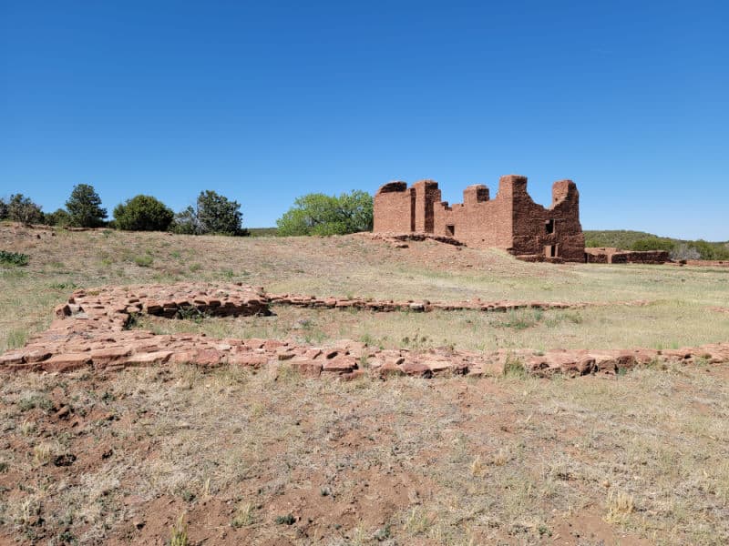 Quarai Ruins in Paved trail to Quarai Ruins