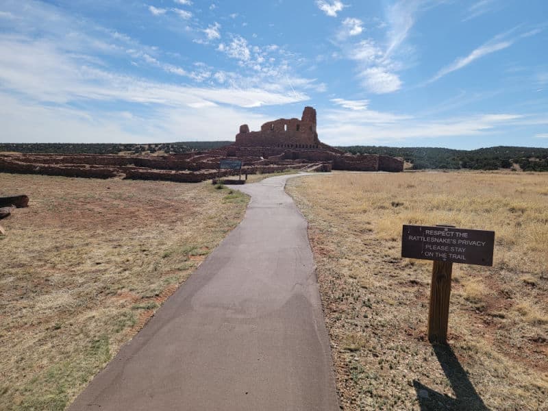 Trail leading to Abo Ruins in Salinas Pueblo Missions National Monument, New Mexico