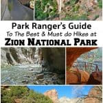 Guide to 13 great Hikes in Zion National Park in Utah! Hikes highlighted include Angels Landing, The Narrows, and Emerald Pools. #zionnationalpark #hikes #narrows #angelslanding #emeraldpools