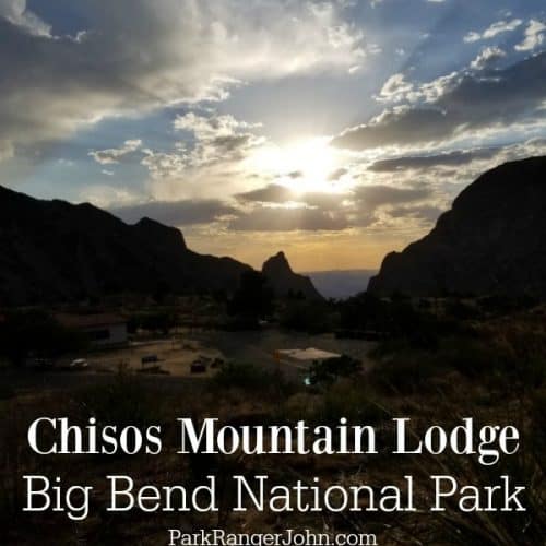 Sunset from Chisos Mountain Lodge with some clouds