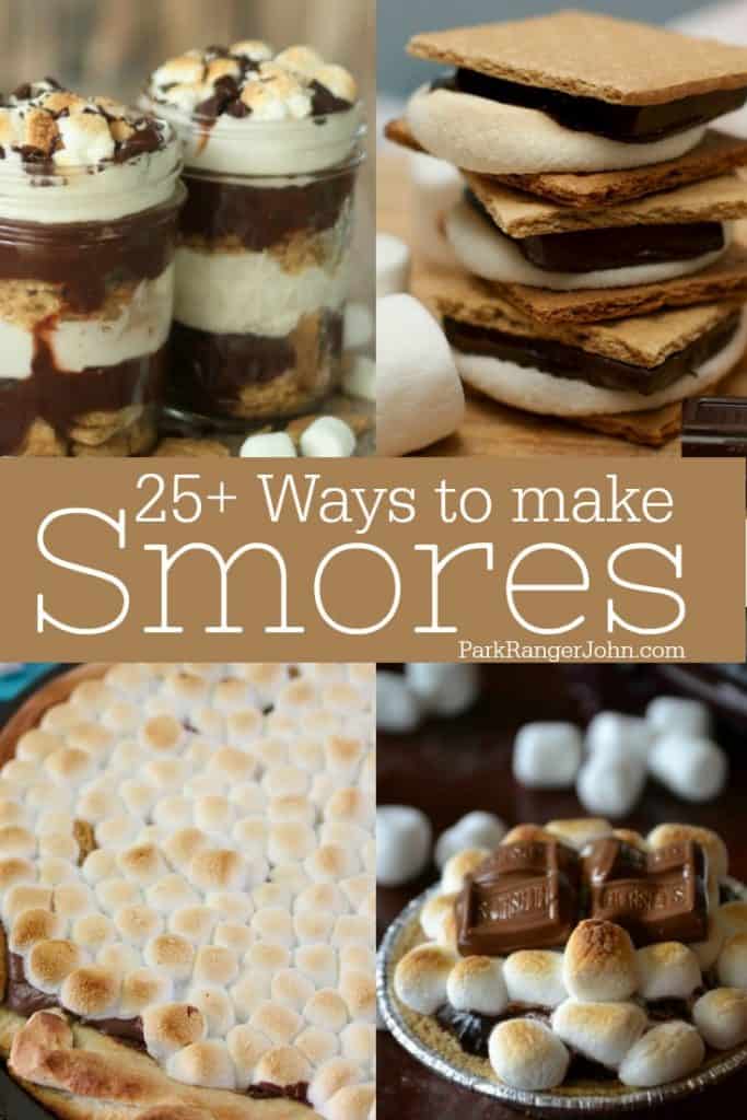 25+ Ways to make smores in the middle of a collage of smores recipes