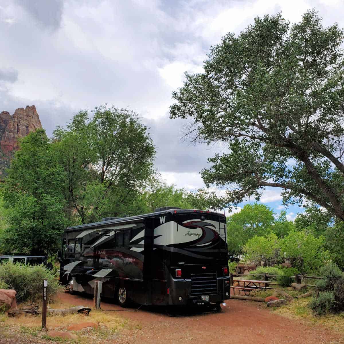 RV at the Watchman Campground in Zion National Park