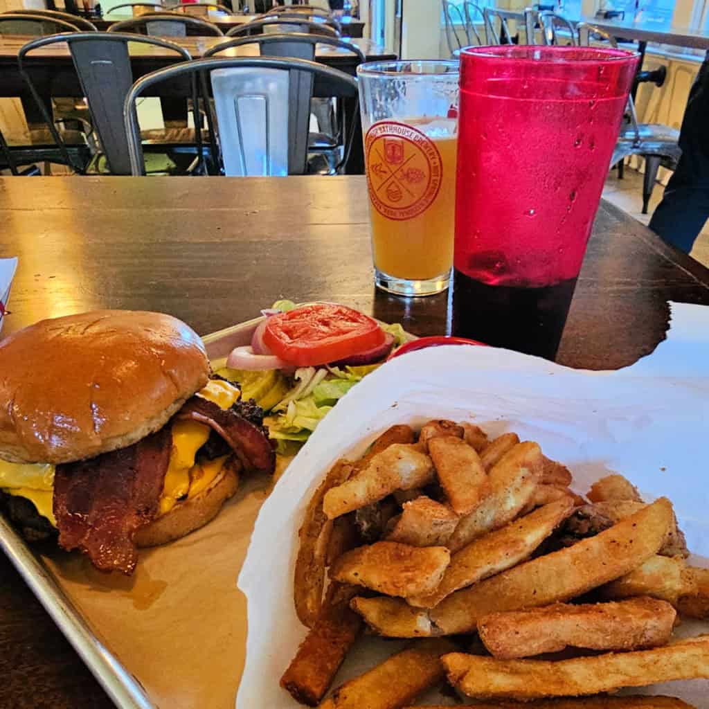 Bacon Baby Smashburger at Superior Bathhouse Brewery
