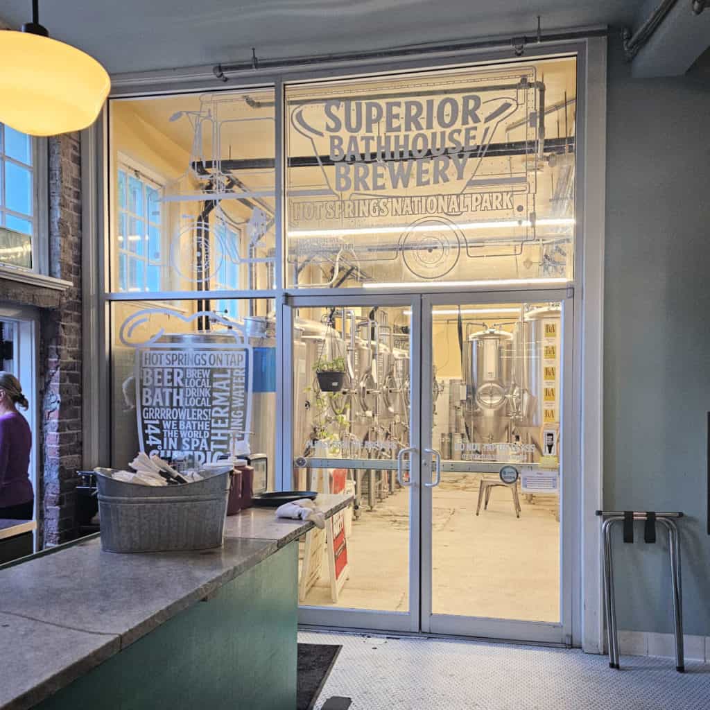 Brewing area at Superior Bathhouse Brewery