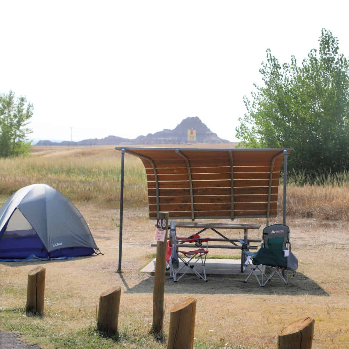 Campsite 48 Cedar Pass Campground Badlands National Park South Dakota