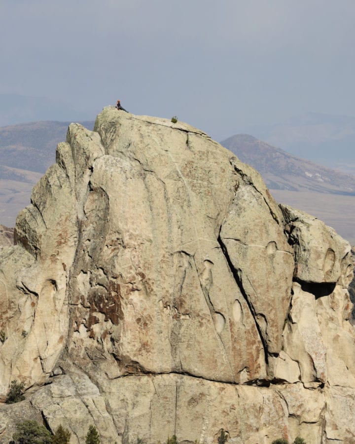 rock climbers at the City of Rocks National Reserve