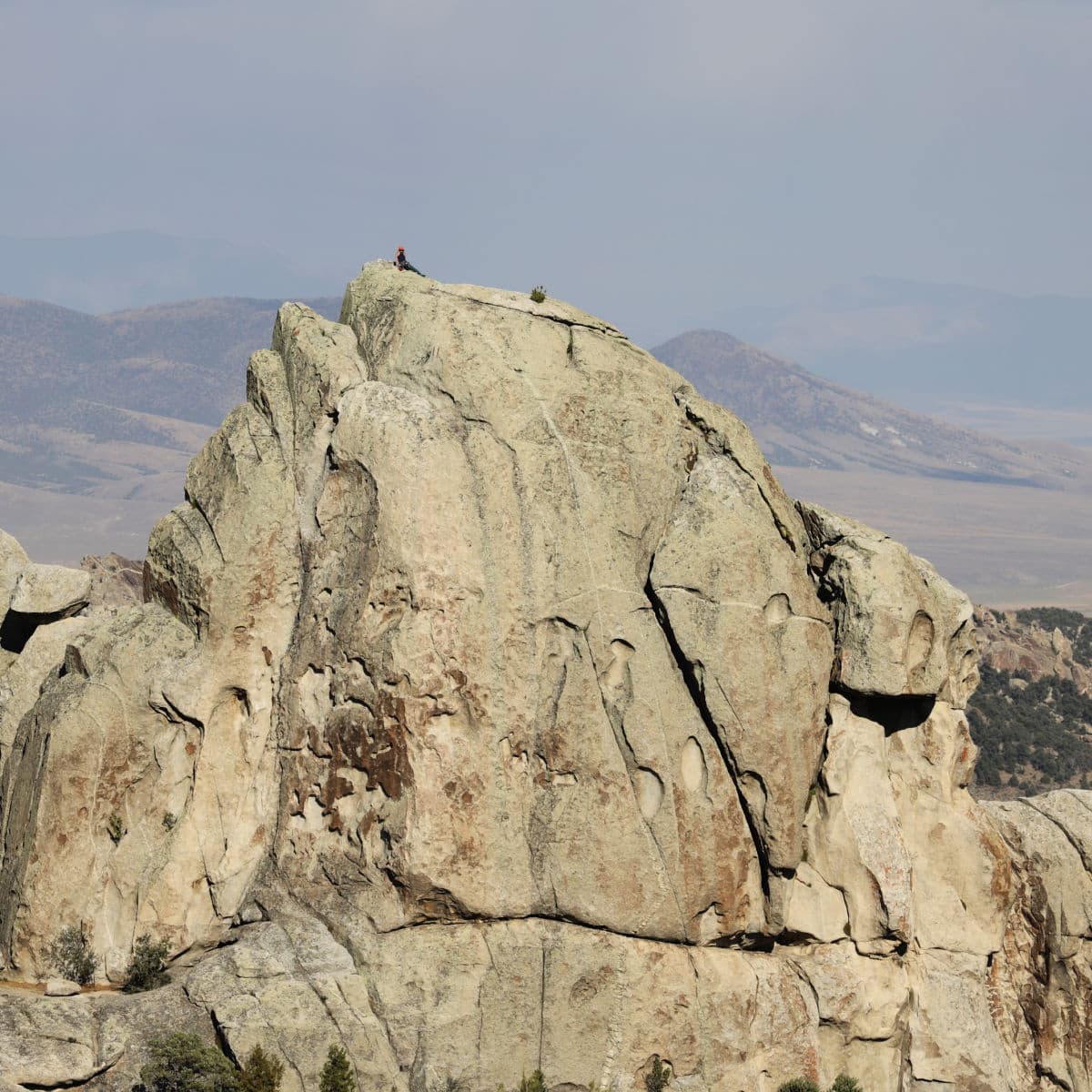 rock climbers at the City of Rocks National Reserve