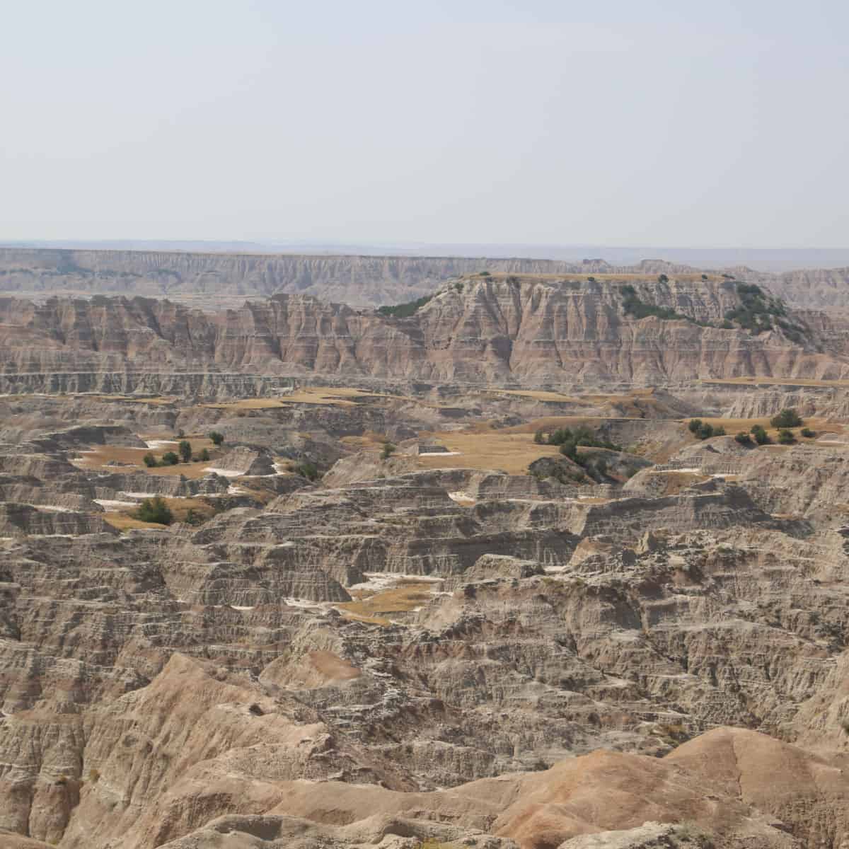 the Badlands in Badlands National Park South Dakota