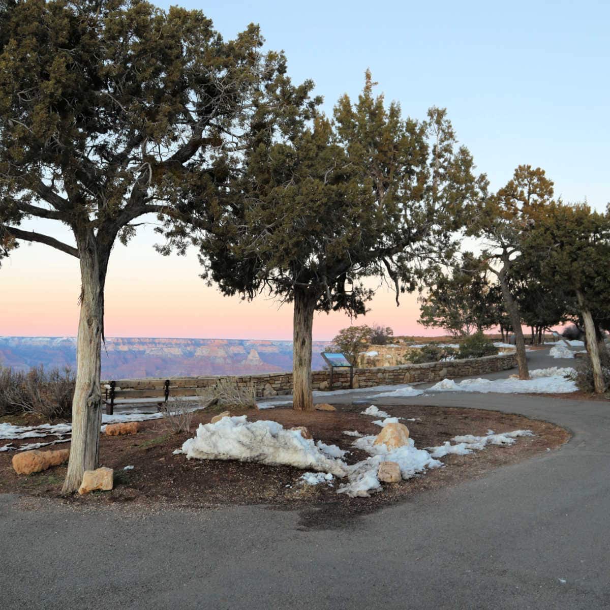 Grand Canyon Overlook in the winter