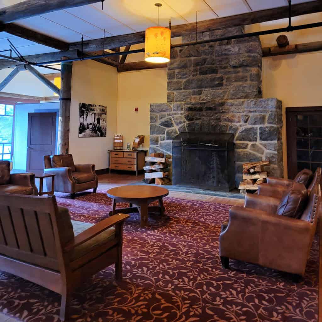 Fireplace in the Main Lobby of Paradise Inn