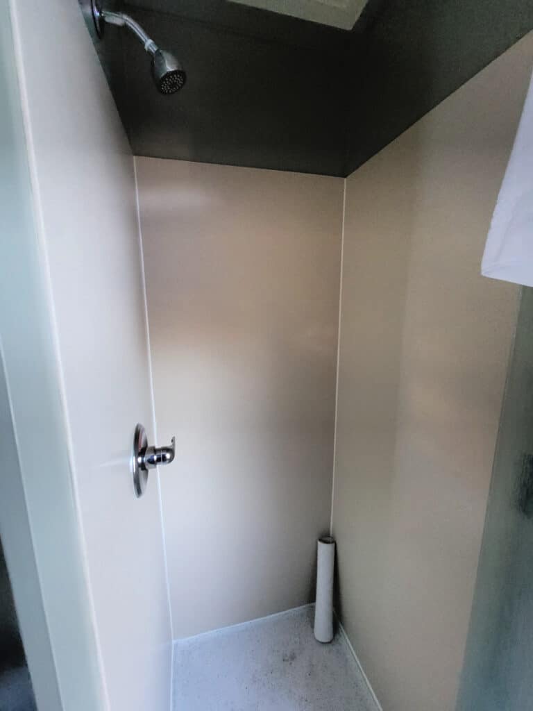 Shower in Room 119 at Paradise Inn