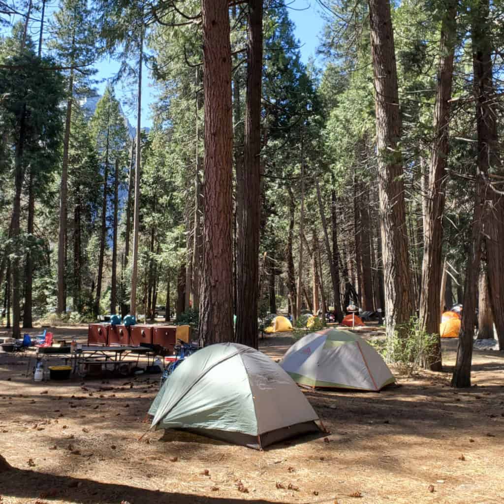 Campground at Camp 4 in Yosemite National Park