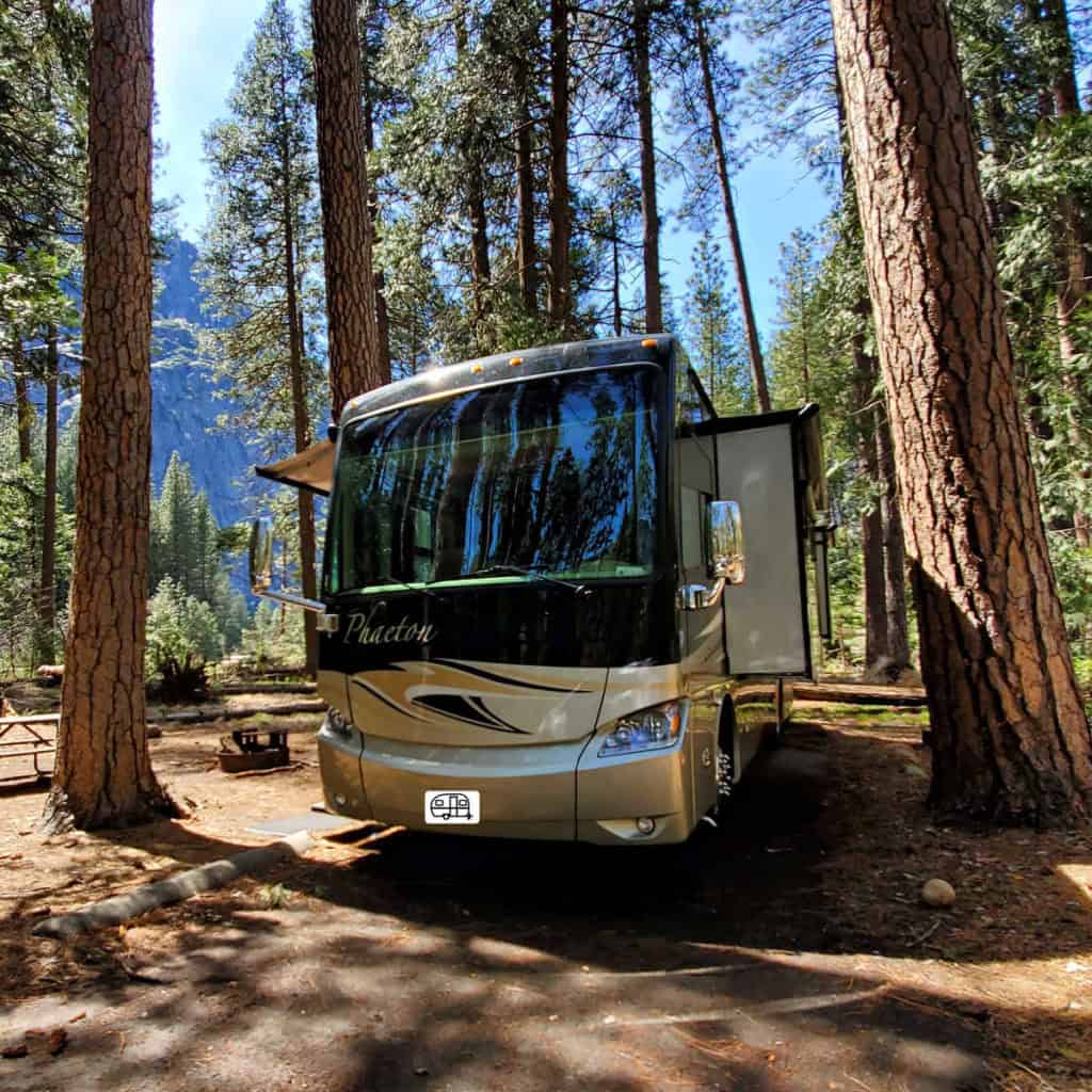 RV camping at Yosemite National Park 