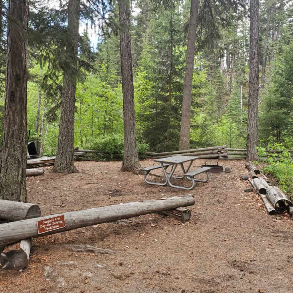 Campsite 10 Kintla Lake Campground Glacier National Park