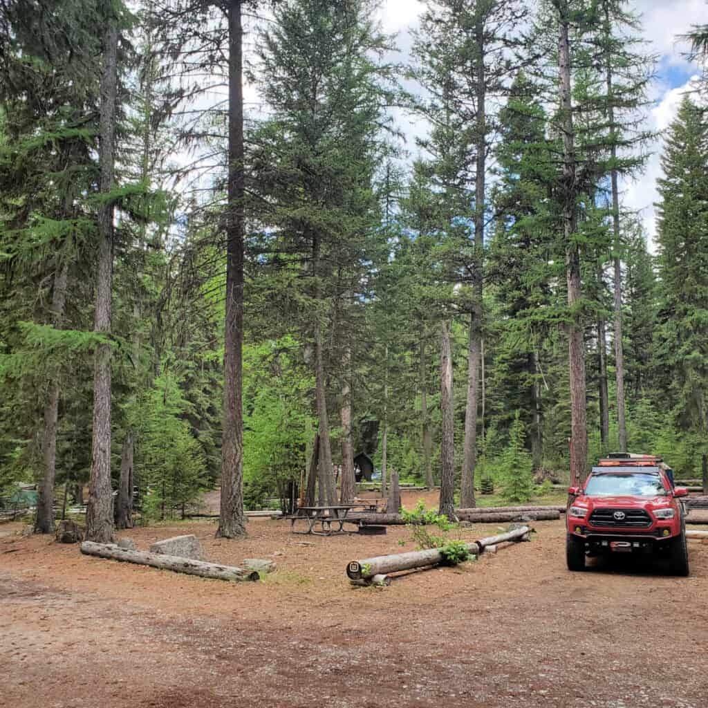 Campsite 11 Kintla Lake Campground Glacier National Park