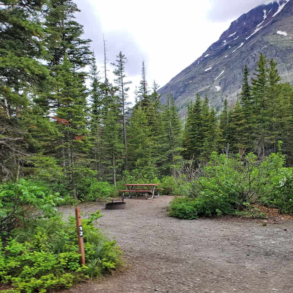 Campsite 12 Two Medicine Campground Glacier National Park