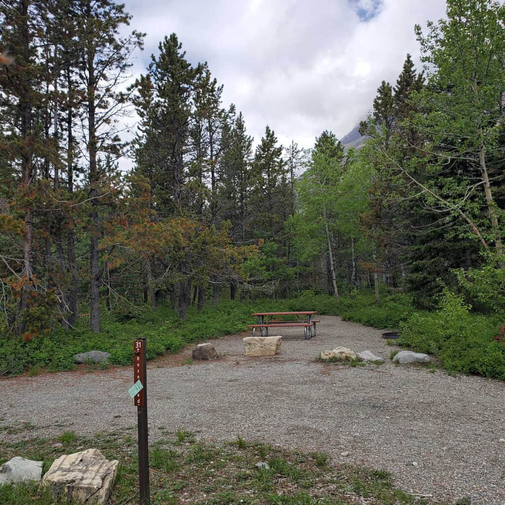 Campsite 31 Many Glacier Campground Glacier National Park