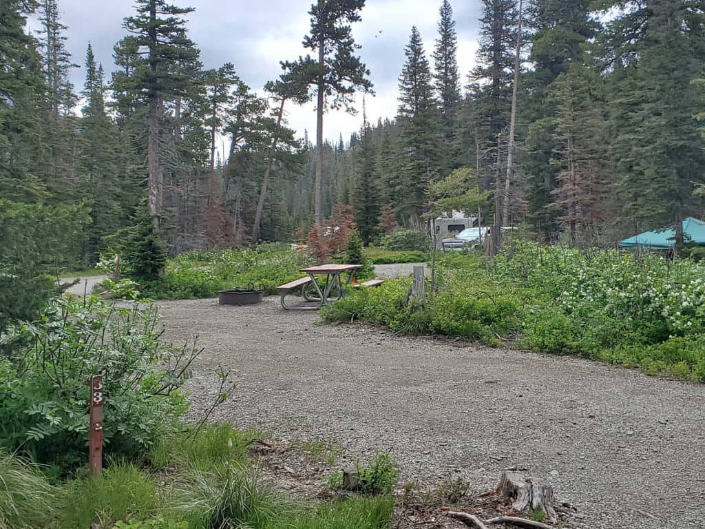 Campsite 33 Two Medicine Campground Glacier National Park