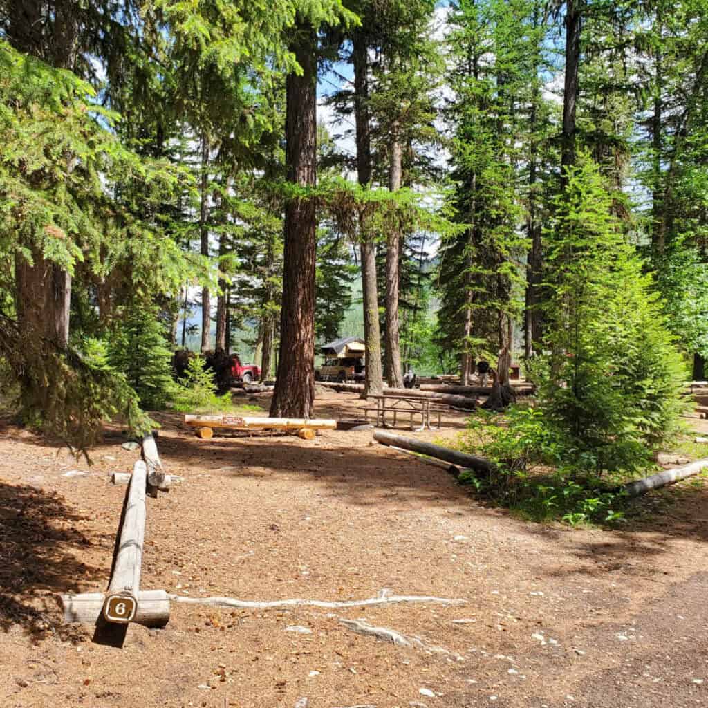Campsite 6 Kintla Lake Campground Glacier National Park
