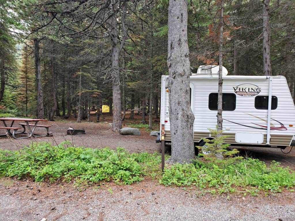 Campsite 9 Many Glacier Campground Glacier National Park