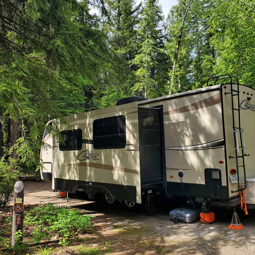 Campsite A8 Fish Creek Campground Glacier National Park
