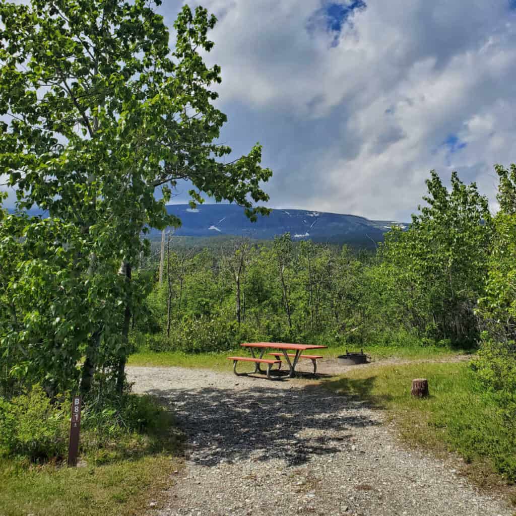 Campsite B81St Marys Campground Glacier National Park