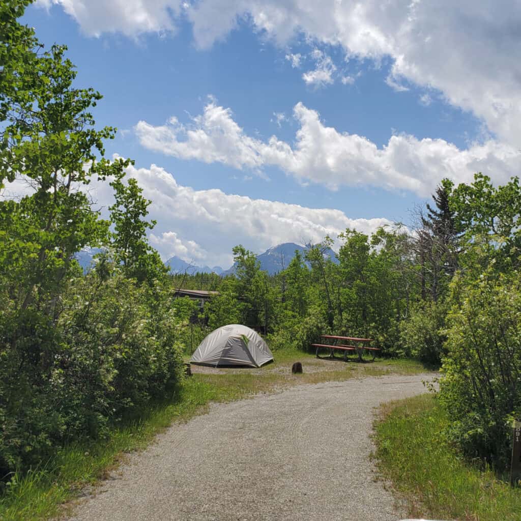 Campsite B91 St Marys Campground Glacier National Park