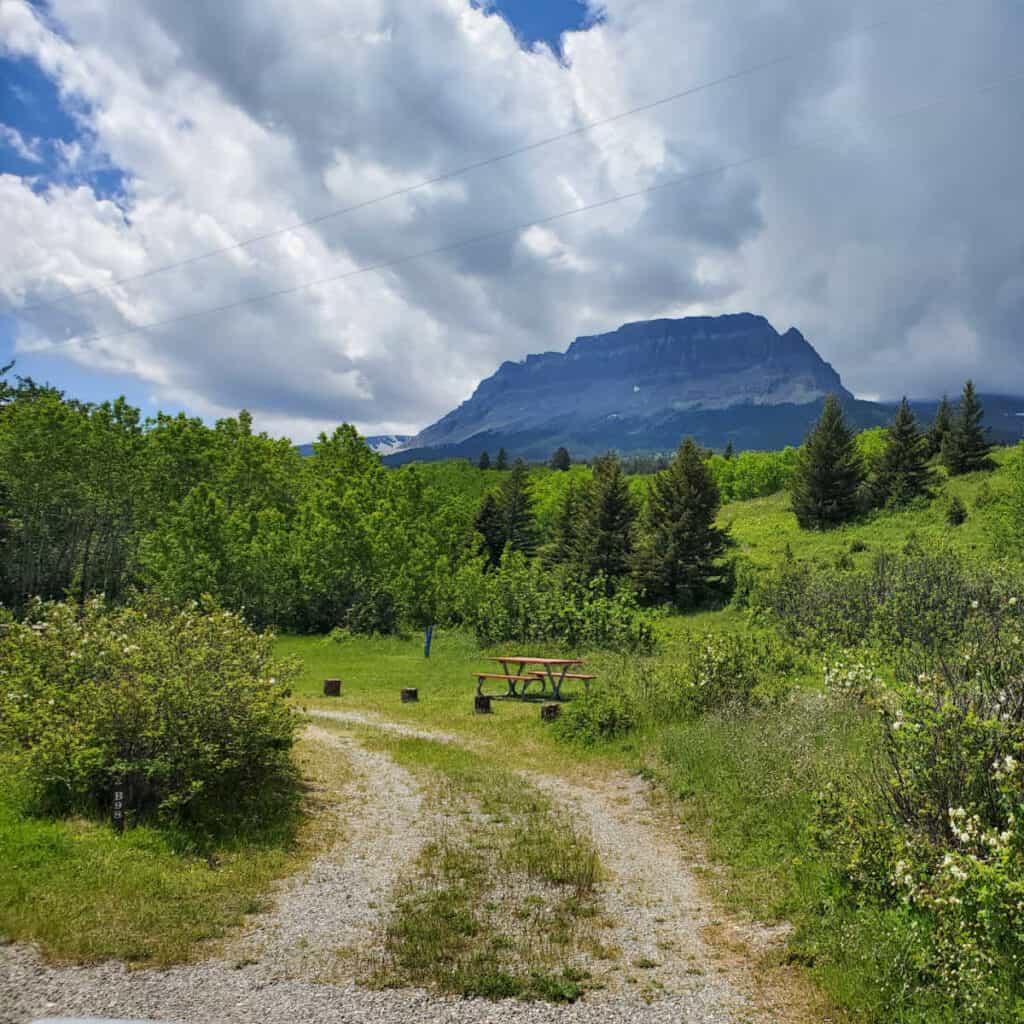 Campsite B98 St Marys Campground Glacier National Park