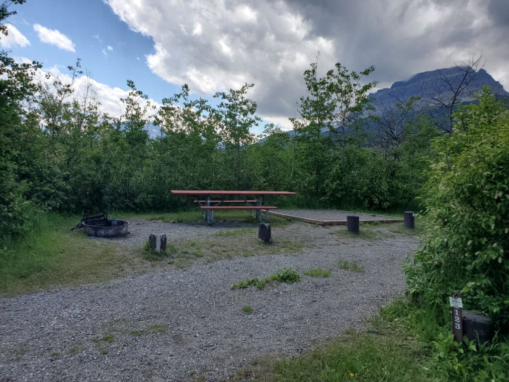 Campsite C123 St Marys Campground Glacier National Park