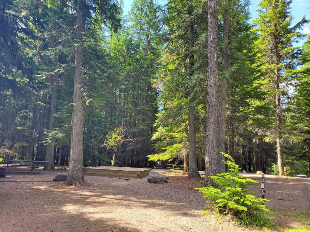 Campsite D158 Fish Creek Campground Glacier National Park