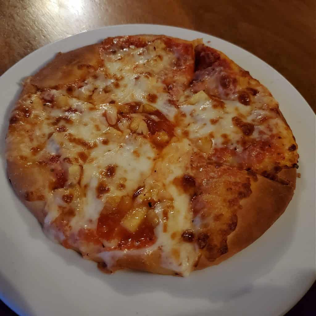 Pizza available for room delivery at Volcano House in Hawaii Volcanoes