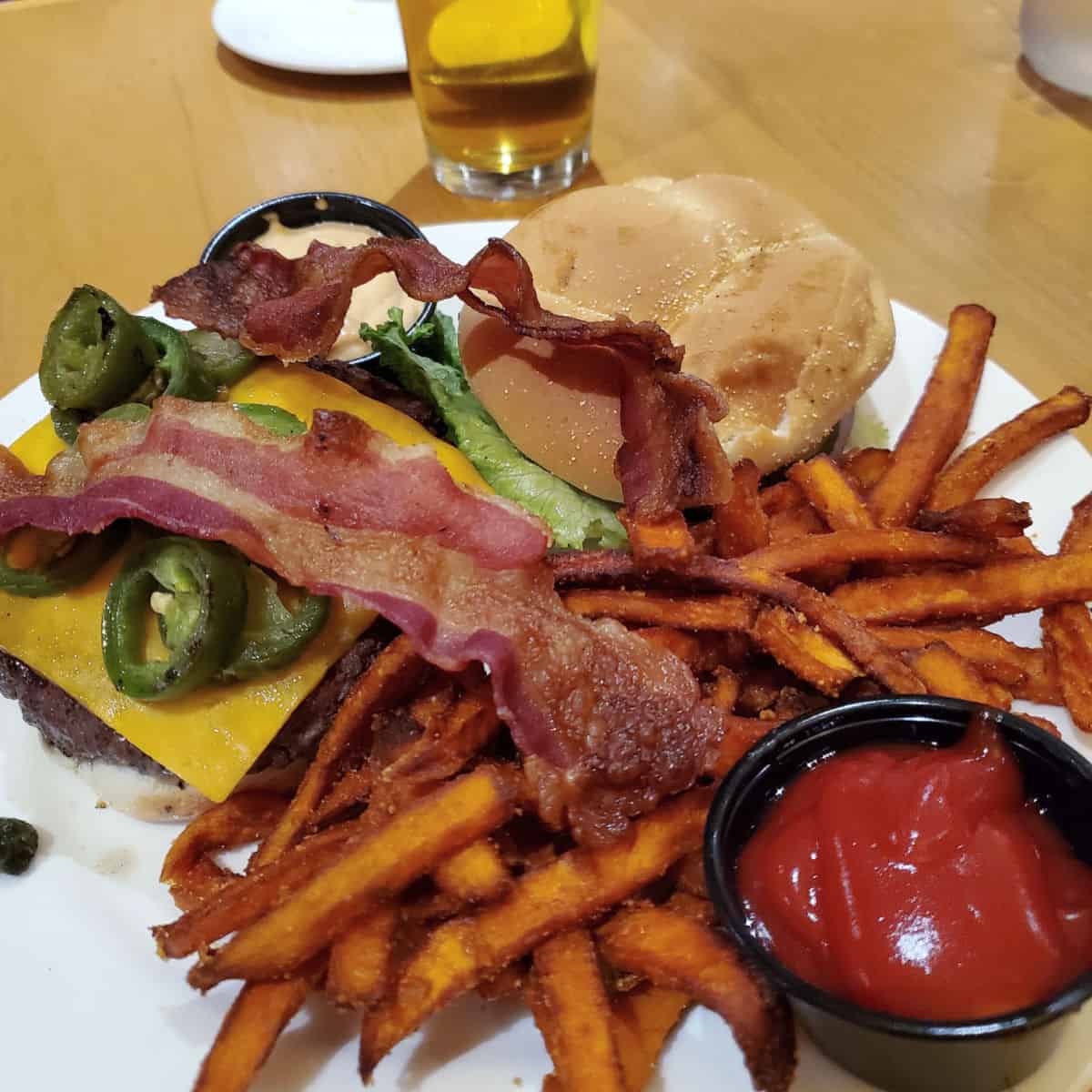 Zion Cheeseburger from the Red Rock Grill at Zion National Park Lodge