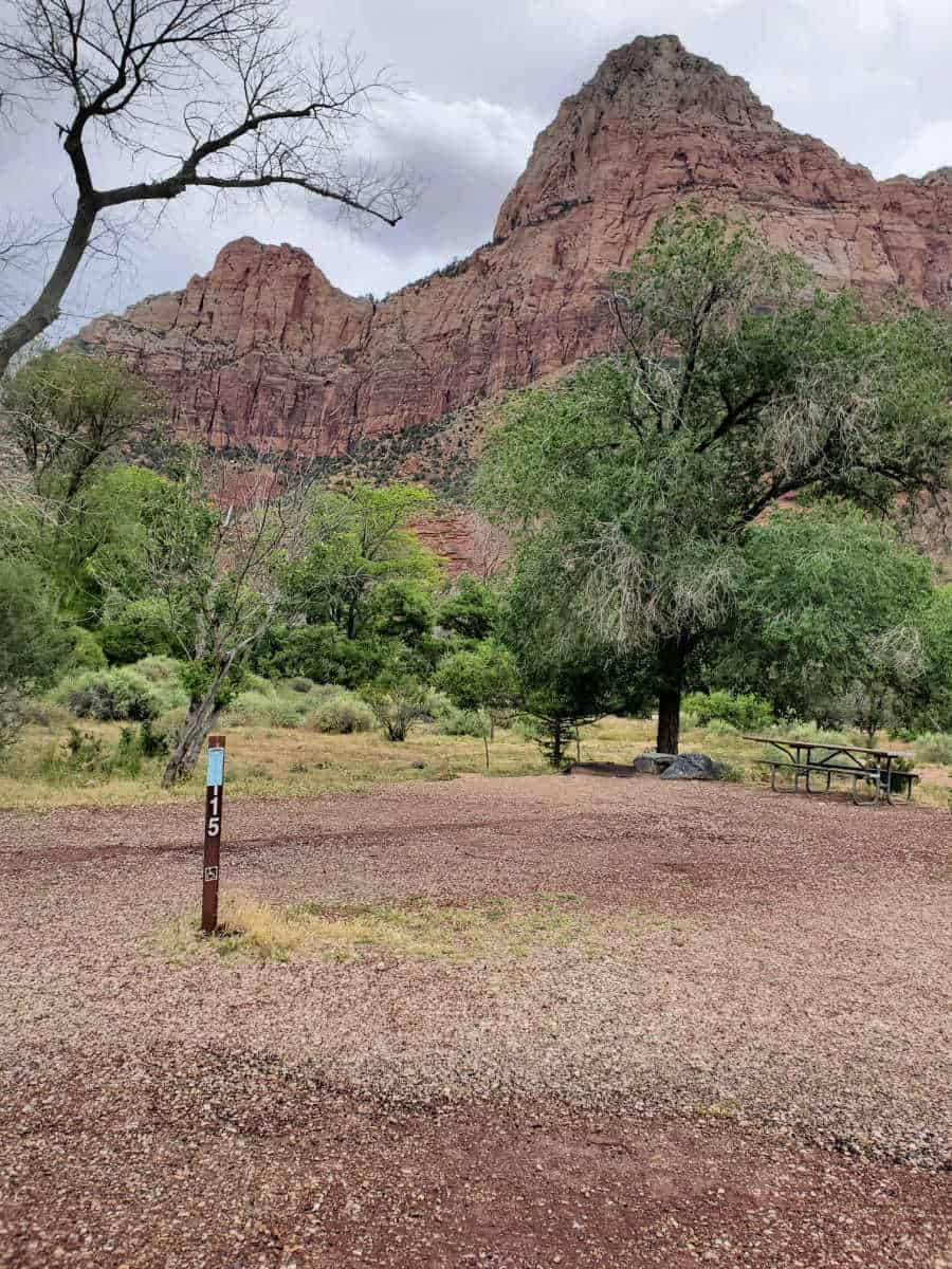 Campsite #115 South Campground Zion National Park