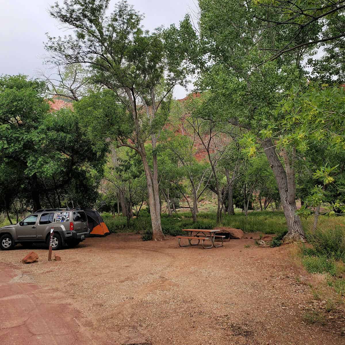 Campsite #122 South Campground Zion National Park