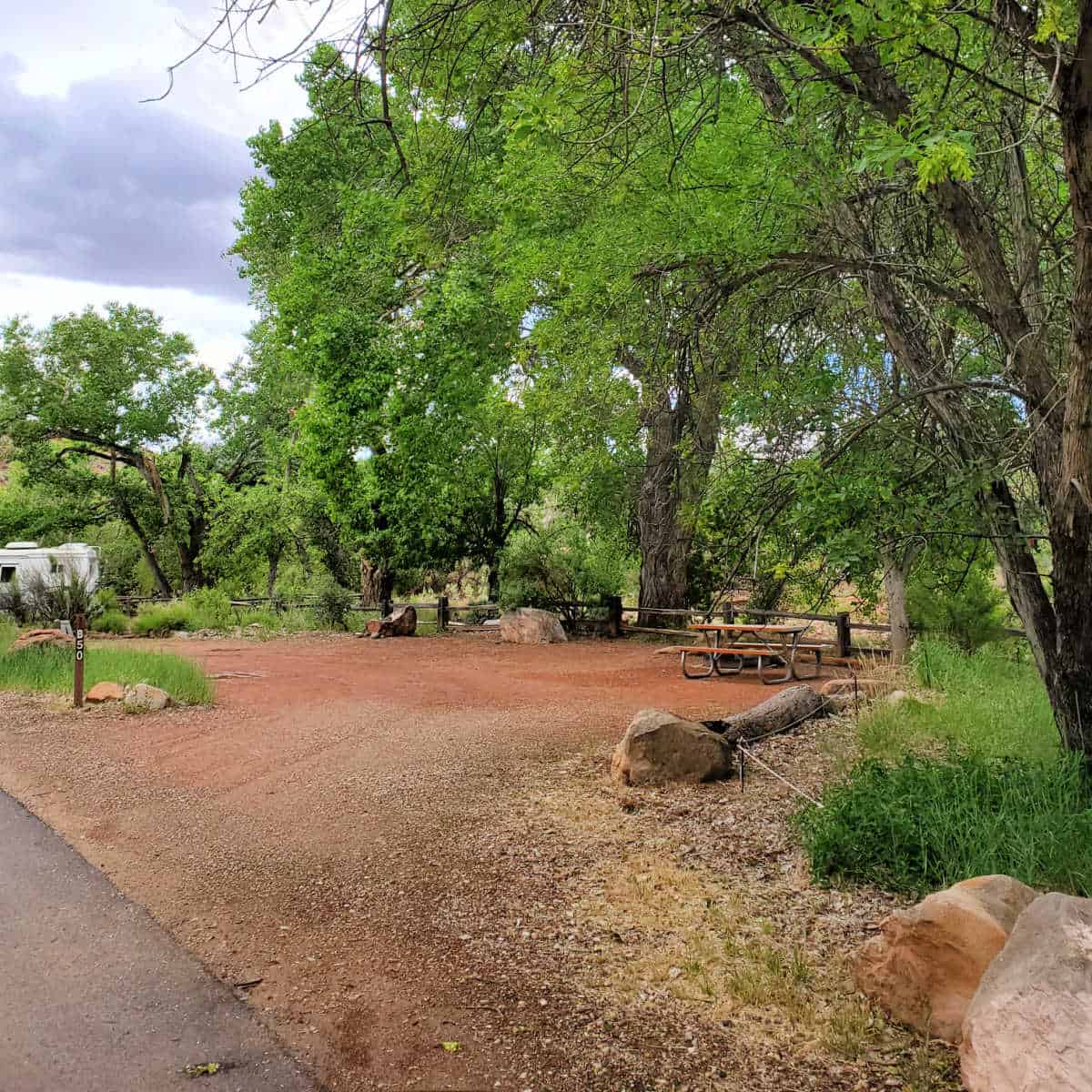 Campsite B50 Watchman Campground Zion National Park